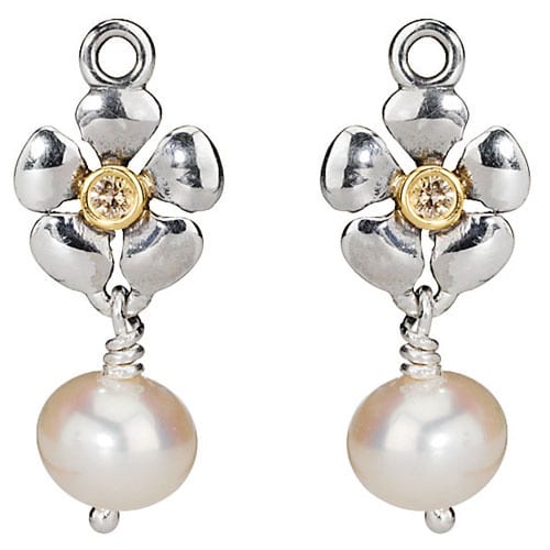 White Pearl Posey Earring Charm