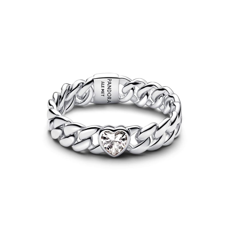 Heart Cuban Chain Ring