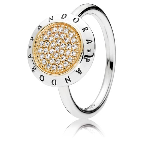 Pandora Signature Ring with 14K Gold