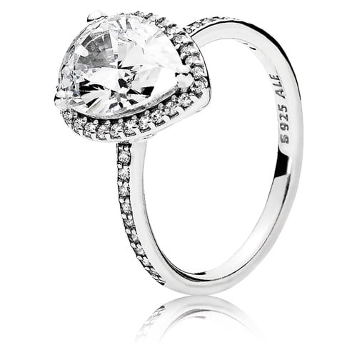 Pandora Radiant Teardrop Clear Ring