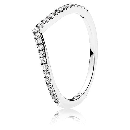 Pandora Sparkling Wishbone Ring
