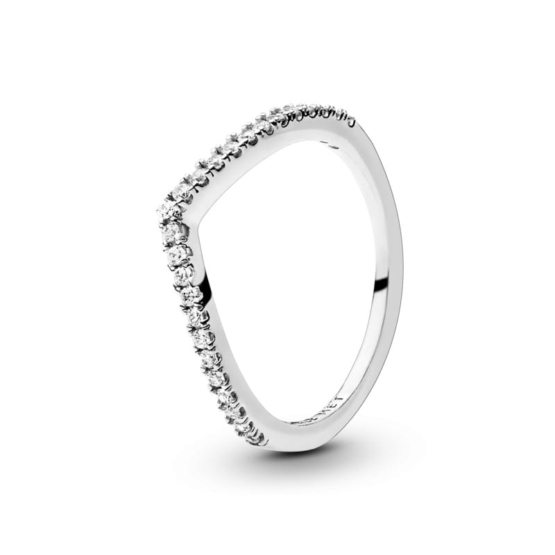 Pandora Sparkling Wishbone Ring