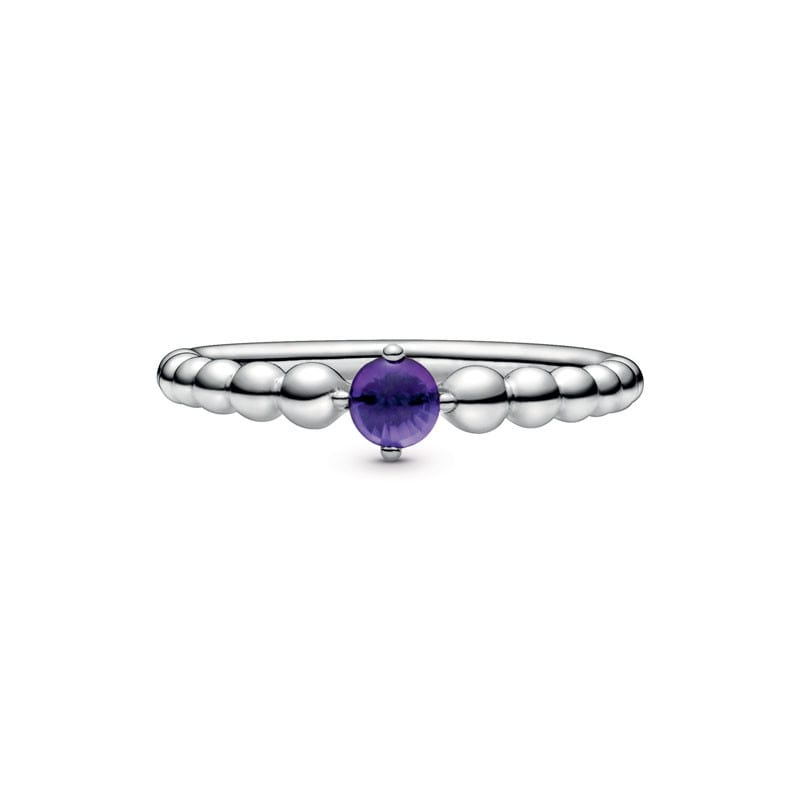 Purple Beaded Ring