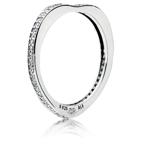 Sparkling Arc of Love Ring