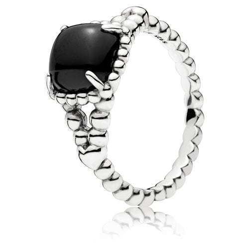 Vibrant Spirit Ring with Black Crystal