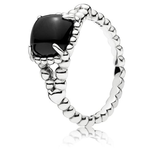 Vibrant Spirit Ring with Black Crystal