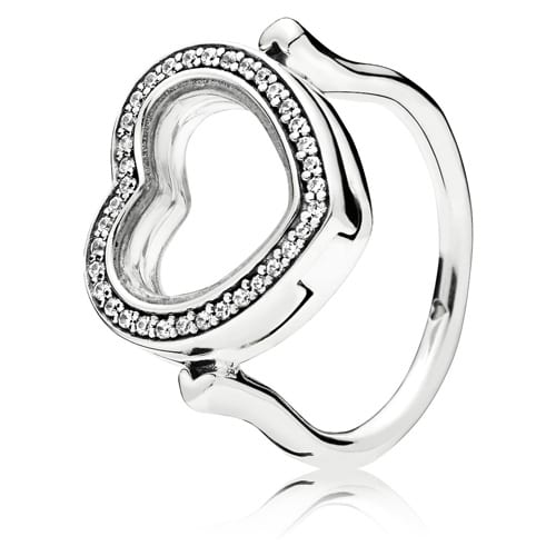 Floating Heart Locket Ring