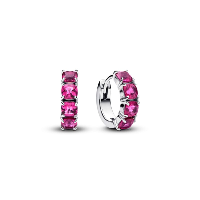 Pink Hoop Earrings