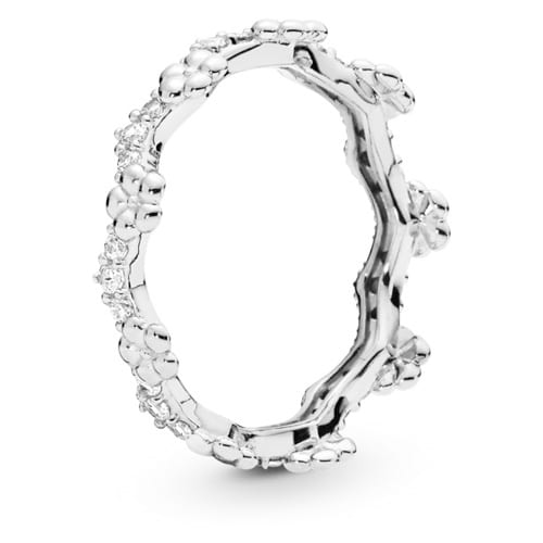 Silver Flower Crown Ring