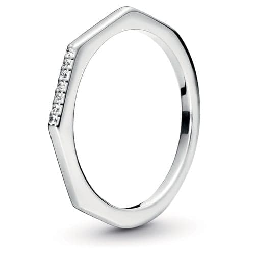 Pandora Silver Multifaceted Ring 198343CZ 198343C — Foto 1 von 2