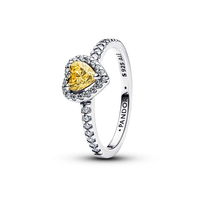Sparkling Elevated Heart Ring Sterling Silver – C06 Variant