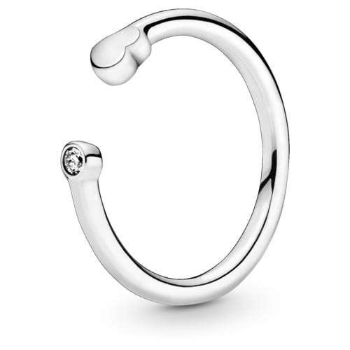 Polished Heart Open Ring