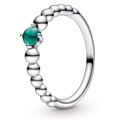 Pandora Rainforest Green Beaded / May Birthstone Ring 198598C05 198598 — photo 1 of 1