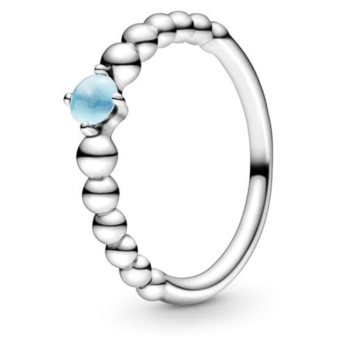Pandora Sky Blue Beaded / December Birthstone Ring 198598C07 198598 — photo 1 of 1