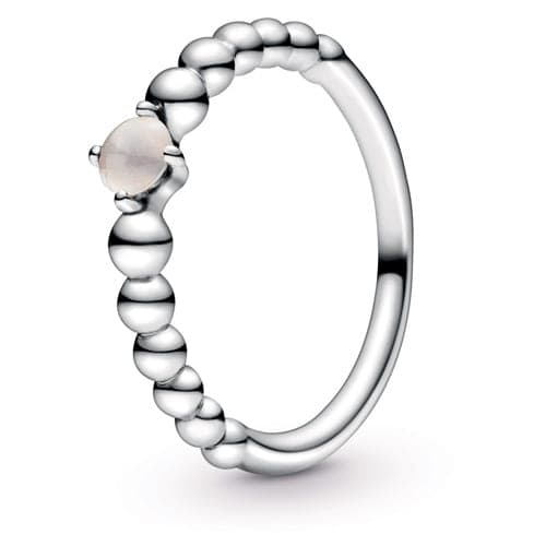 Pandora Misty Rose Beaded / June Birthstone Ring 198598C06 198598 — Foto 1 von 1