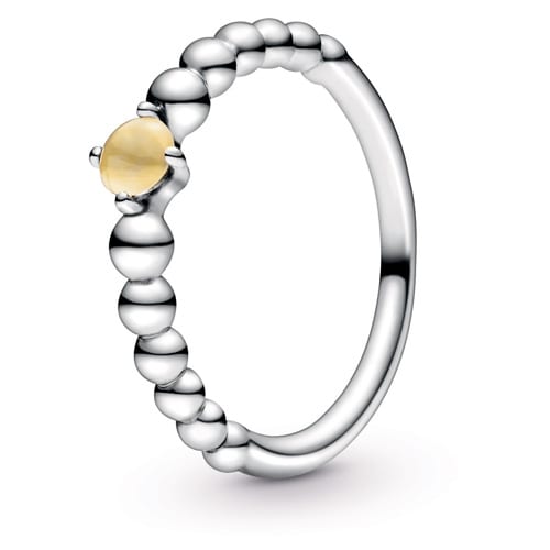 Honey Beaded / November Birthstone Ring