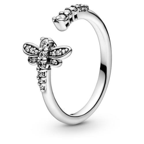 Sparkling Dragonfly Open Ring