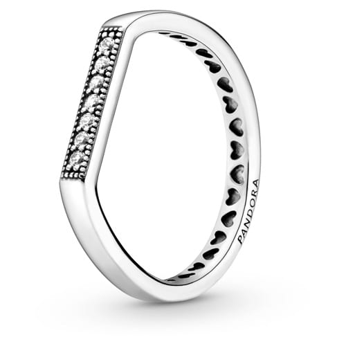 Sparkling Logo Bar Stacking Ring