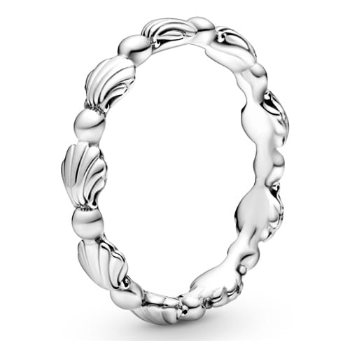 Beaded Seashell Band Ring
