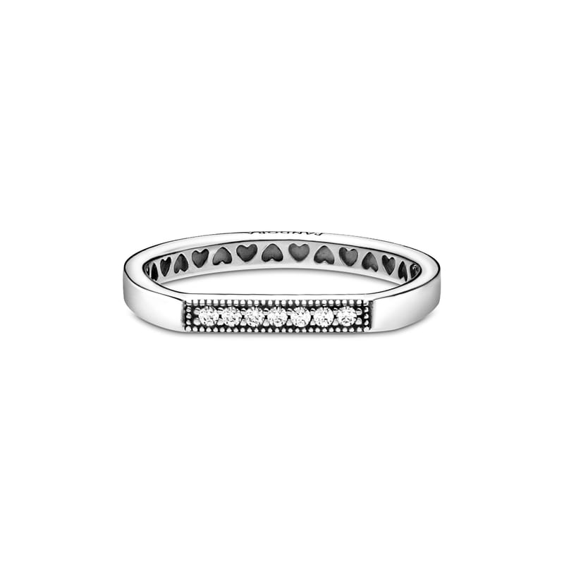 Sparkling Logo Bar Stacking Ring