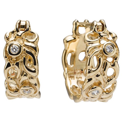 14K Gold Pandora's Secret Hoop Earrings