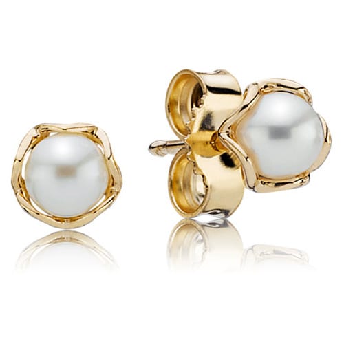 14K Gold Cultured Elegance Stud Earrings