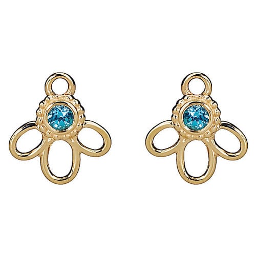 14K Gold Topaz Earring Charm