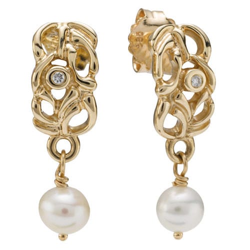14K Gold Pandora's Secret Drop Earrings