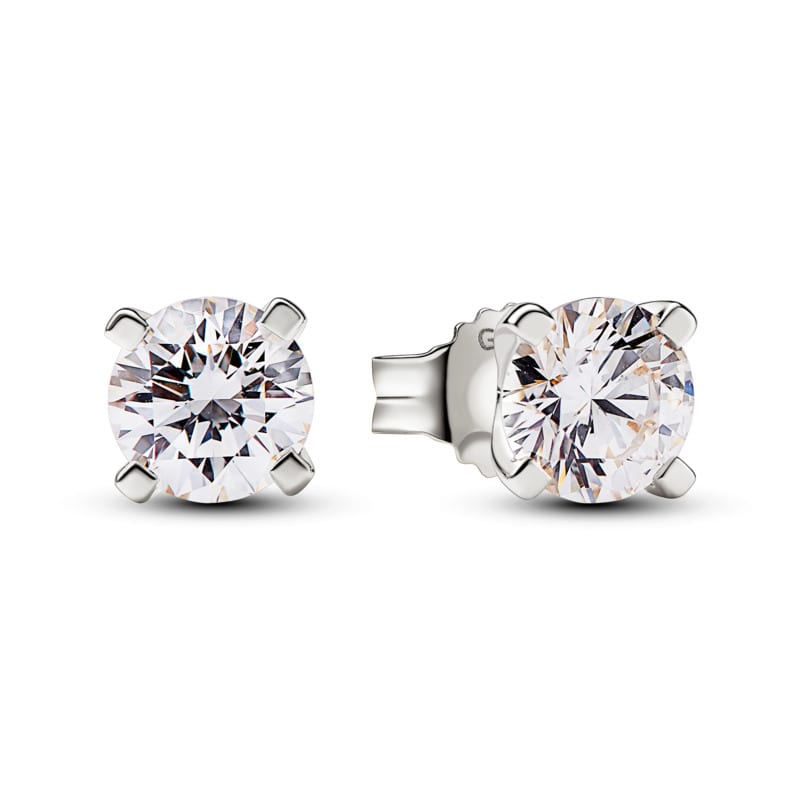 14k White Gold Lab-grown Diamond Earrings