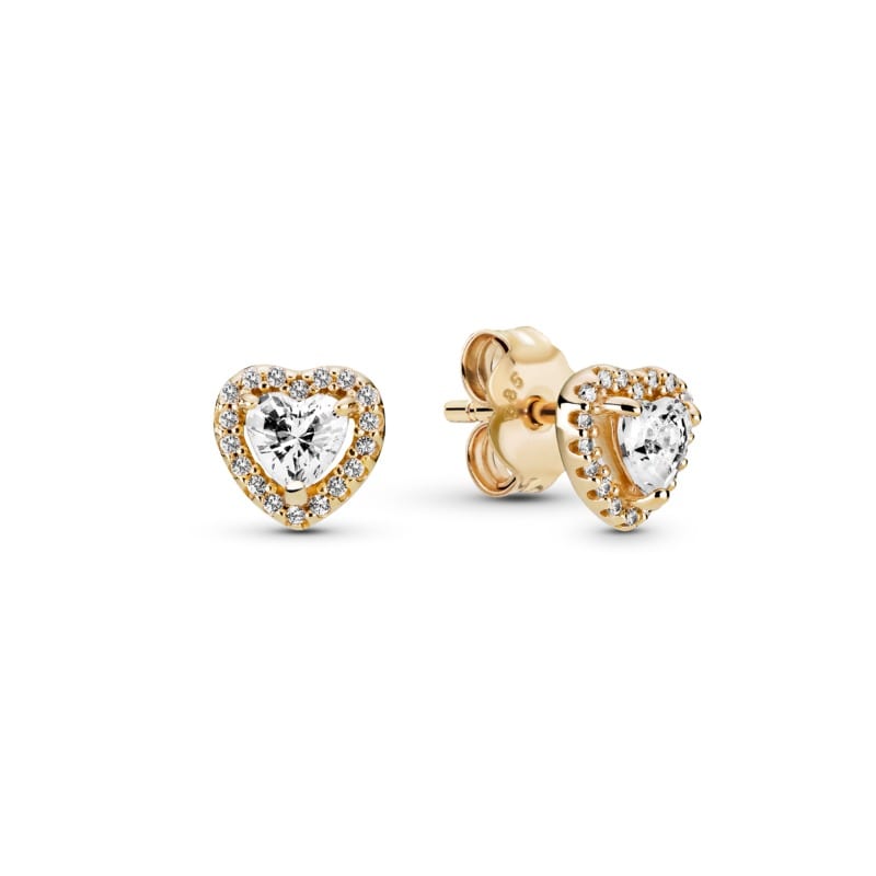 Elevated Heart Stud Earrings