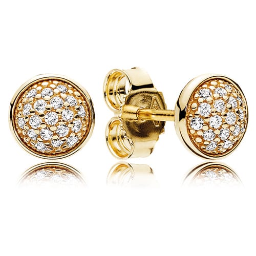14K Gold Dazzling Droplets Stud Earrings
