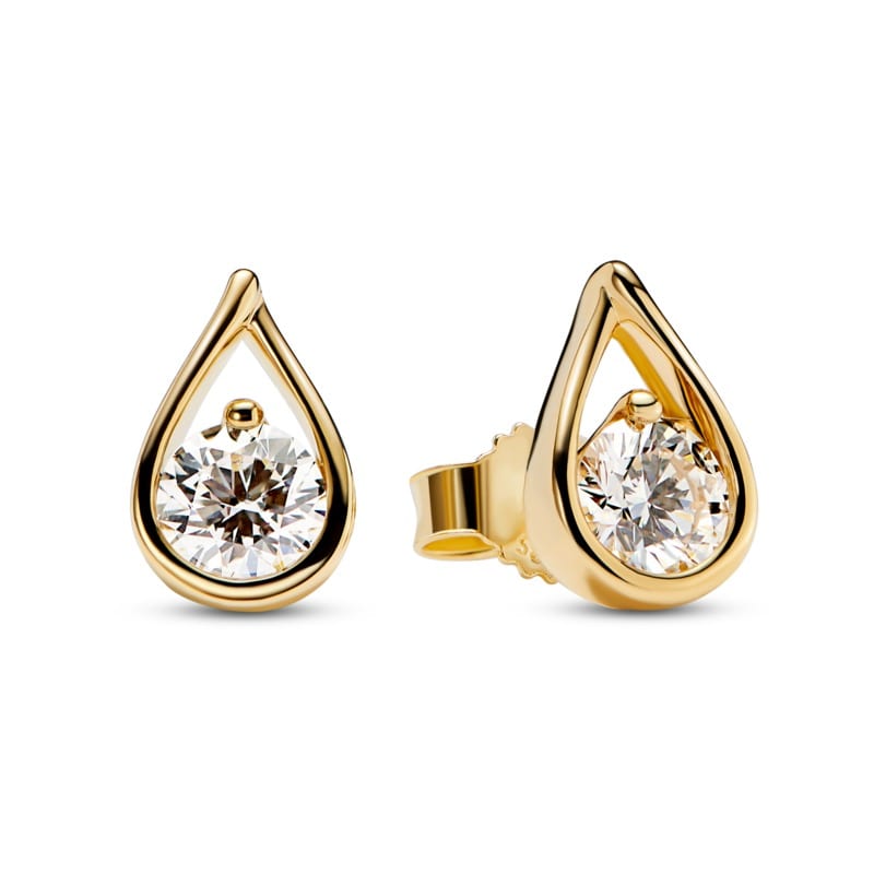 Pandora Infinite 14k Gold Lab-grown Diamond Earrings