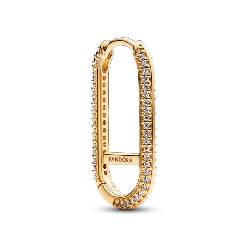 Extended Pavé Link Single Earring