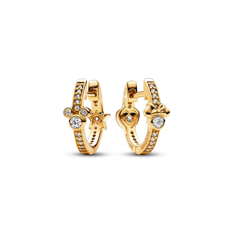 Disney Mickey Mouse & Minnie Mouse Sparkling Hoop Earrings