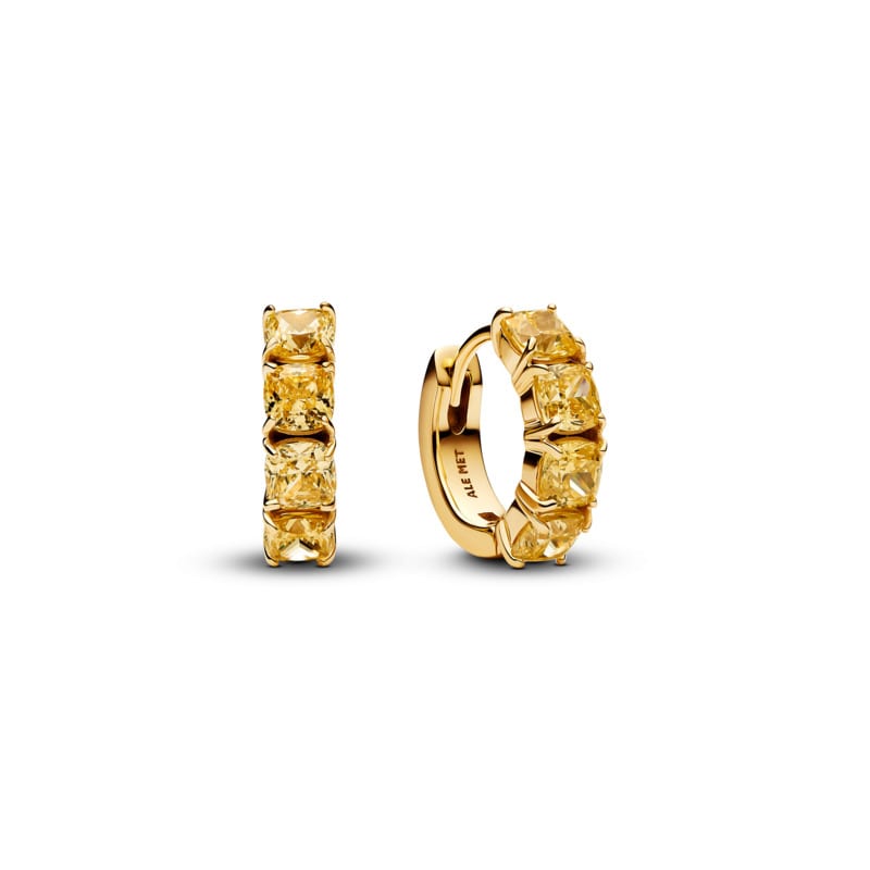 Yellow Hoop Earrings
