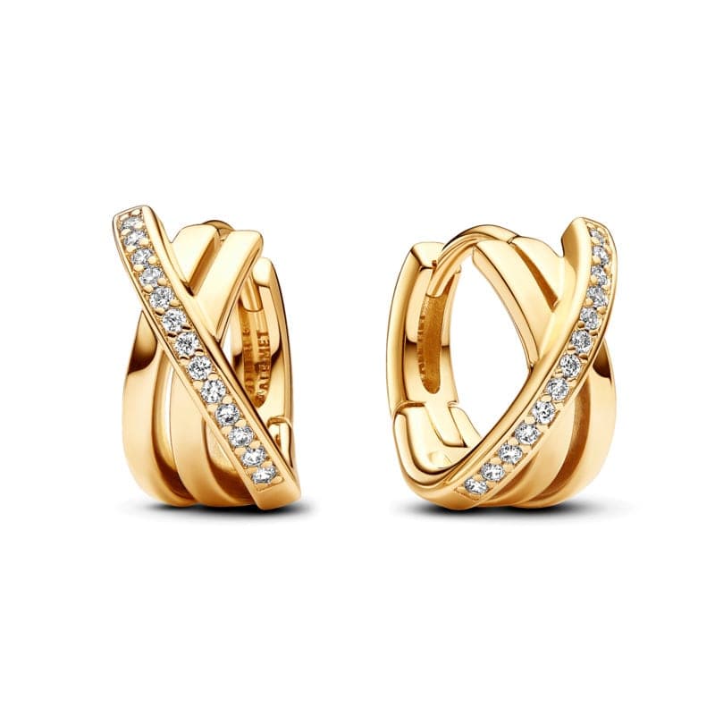 Pandora Crossover Pavé Hoop Earrings 263150C01 263150 — photo 1 of 1