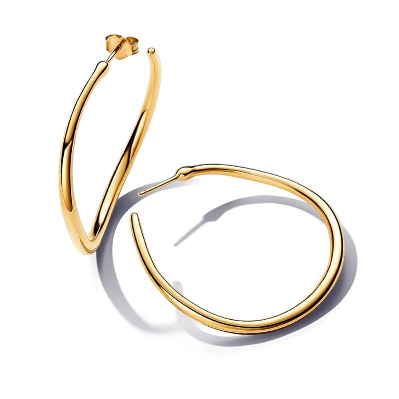 Pandora Organically Shaped 42 mm Open Hoop Earrings 263299C00 263299 — Foto 1 von 1