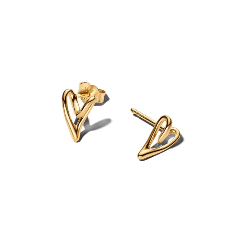 Pandora Organically Shaped Heart Stud Earrings 264393C00 264393 — Foto 1 von 1