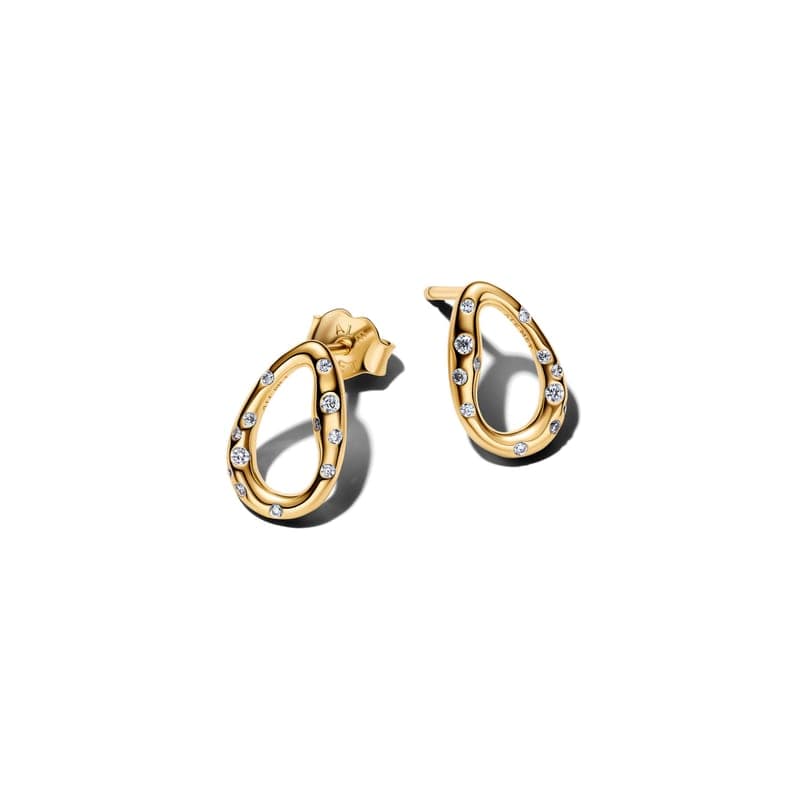 Pandora Organically Shaped Stone-Set Oval Stud Earrings 264659C01 264659 — photo 1 of 1