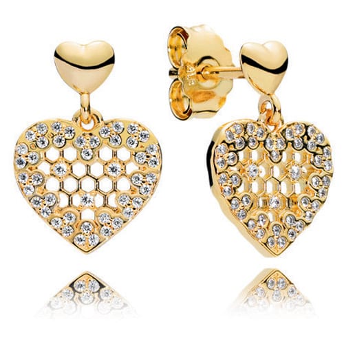 Honeycomb Lace Drop Earring