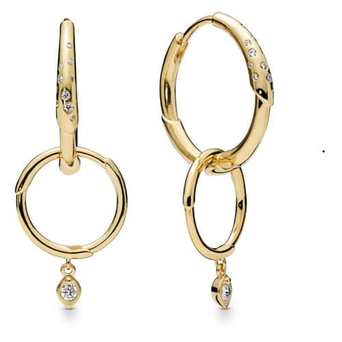 Pandora Flower Stem Hoops 267927CZ 267927C — Foto 1 von 1