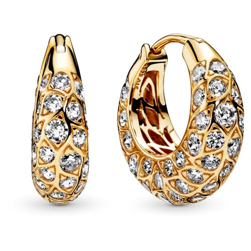 Pandora Shine ™ Sparkling Pattern Hoop Earrings