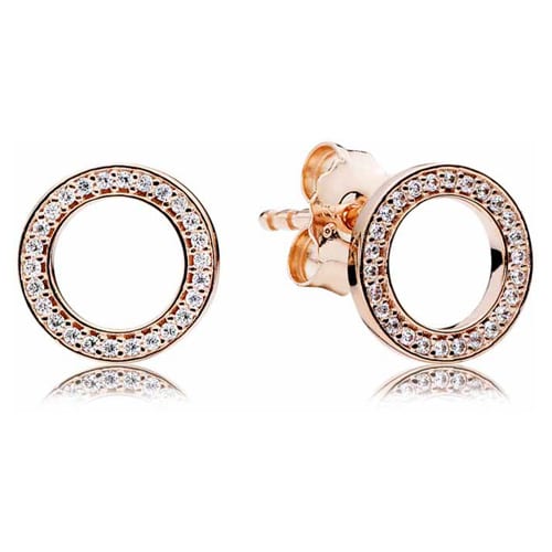 Sparkling Circle Stud Earrings