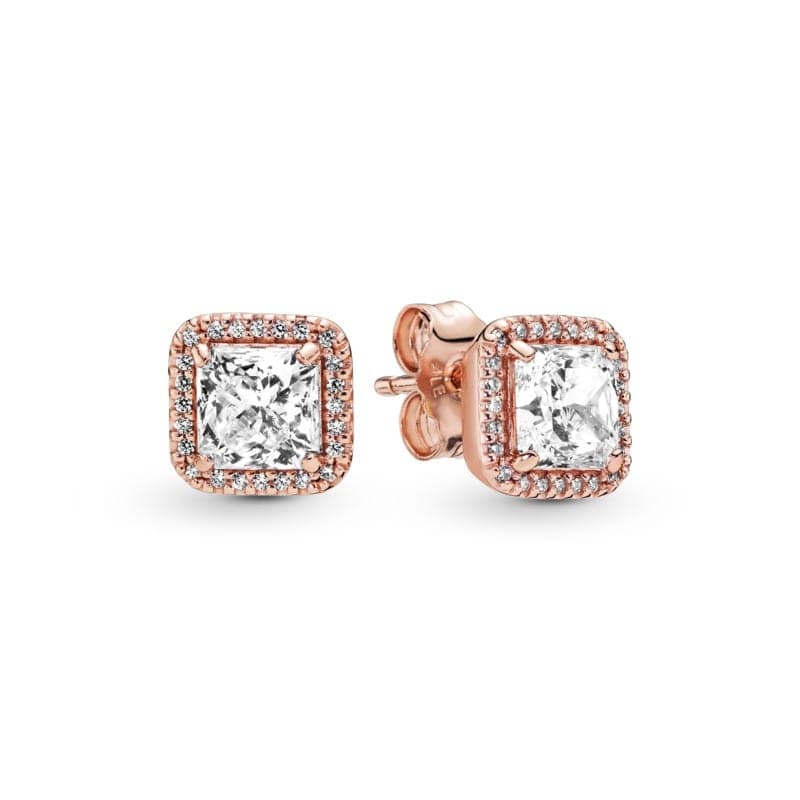 Pandora Square Sparkle Halo Stud Earrings 280591CZ 280591C — Foto 1 von 2