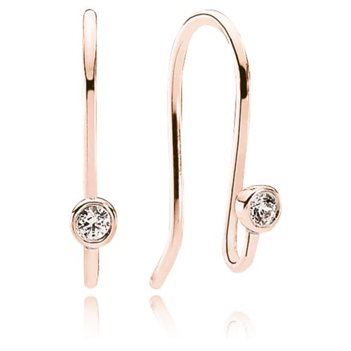Pandora Rose Clear Zirconia Earring Posts