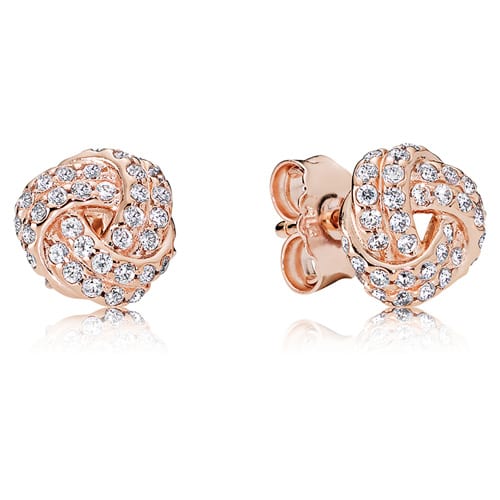 Pandora Rose Sparkling Love Knot Earrings