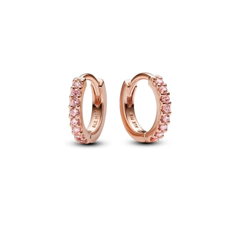 Pandora Sparkling Pink Huggie Hoop Earrings 283015C01 283015 — Foto 1 von 1