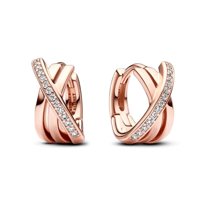Pandora Crossover Pavé Hoop Earrings 283150C01 283150 — photo 1 of 1