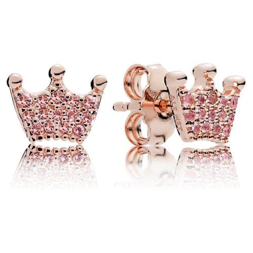 Pandora Rose Enchanted Crown Stud Earrings 287127NPO 287127N — photo 1 of 1