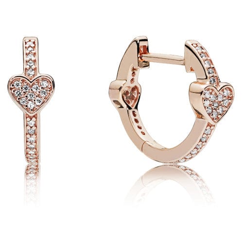 Alluring Hearts Hoop Earrings